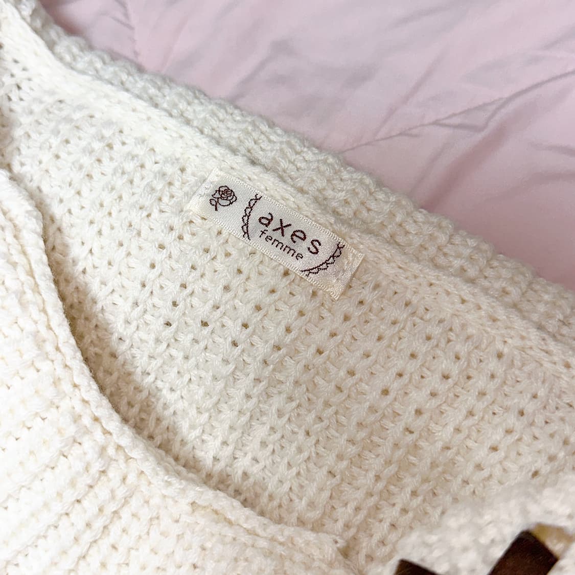 엑시즈팜 라떼갸루 아일렛 리본 원피스 빈티지 상품이미지2