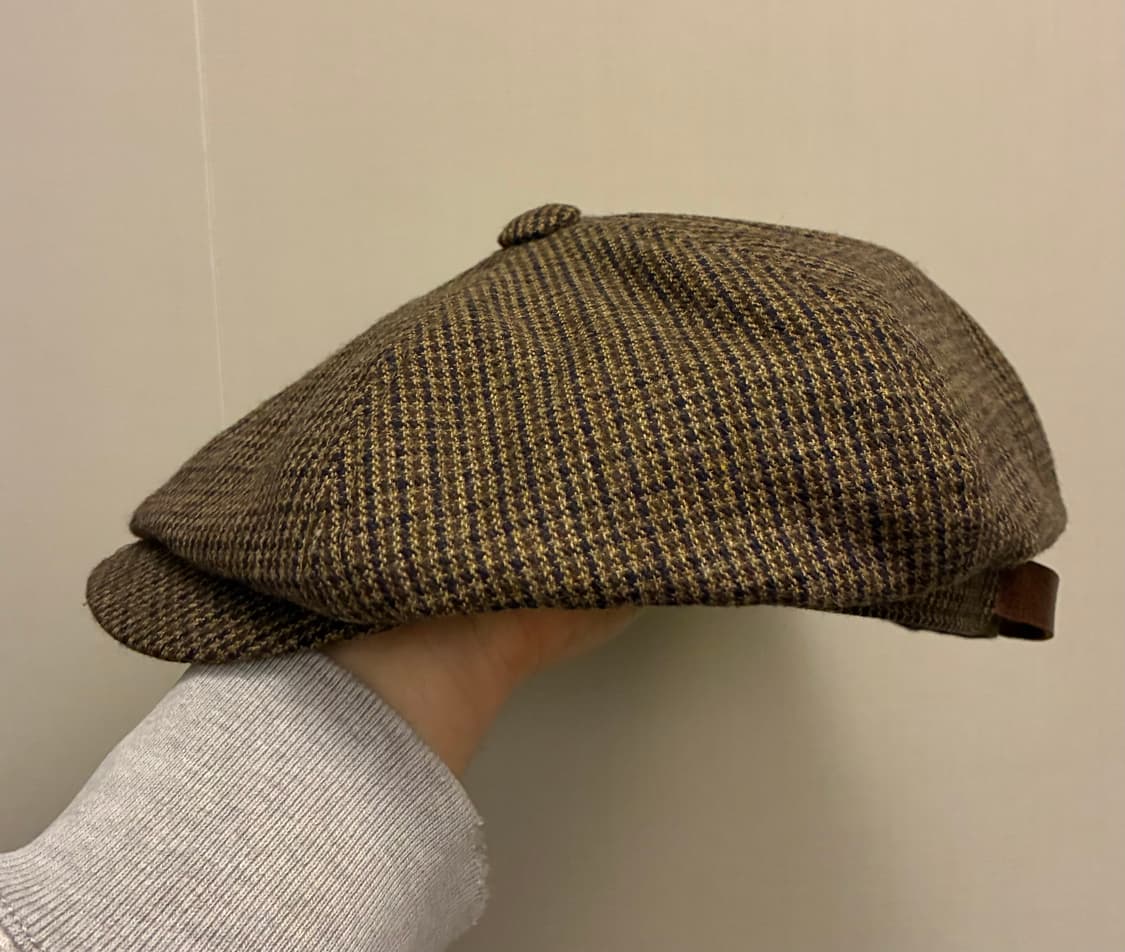 (F)와일드브릭스 하운드투스 체크 뉴스보이캡 헌팅캡 브라운 상품이미지3