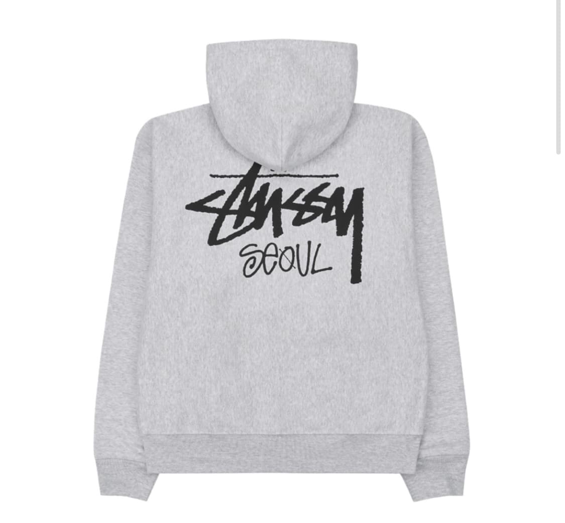 [M] 스투시 서울 스탁 후드집업 애쉬헤더 상품이미지1