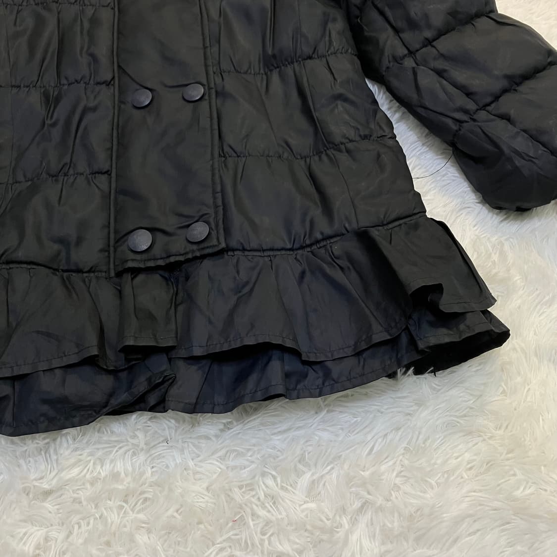 빈티지 퀄팅 네이비 레이스 패딩 838 y2k 스트릿 모리 갸루 일본빈티 상품이미지3