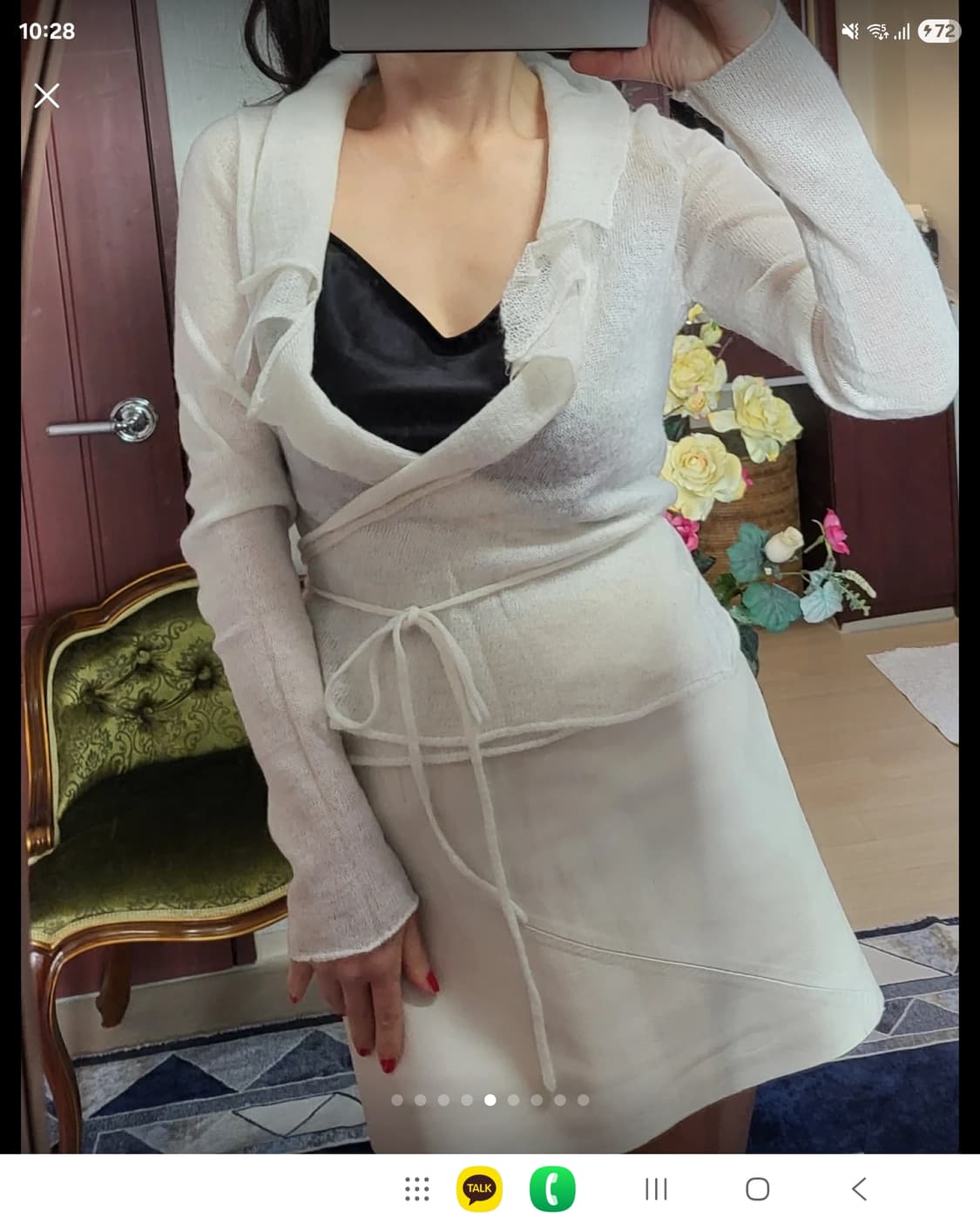 스페인 수입 망고 MNG 랩 가디건 아이보리  상품이미지1