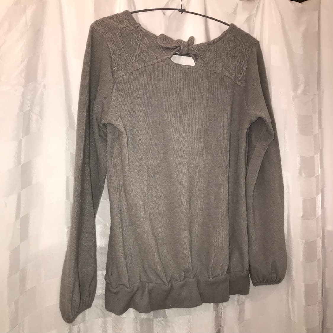 JPN Vintage 하구미 모리걸 백리본 꽈배기 니트 상품이미지4