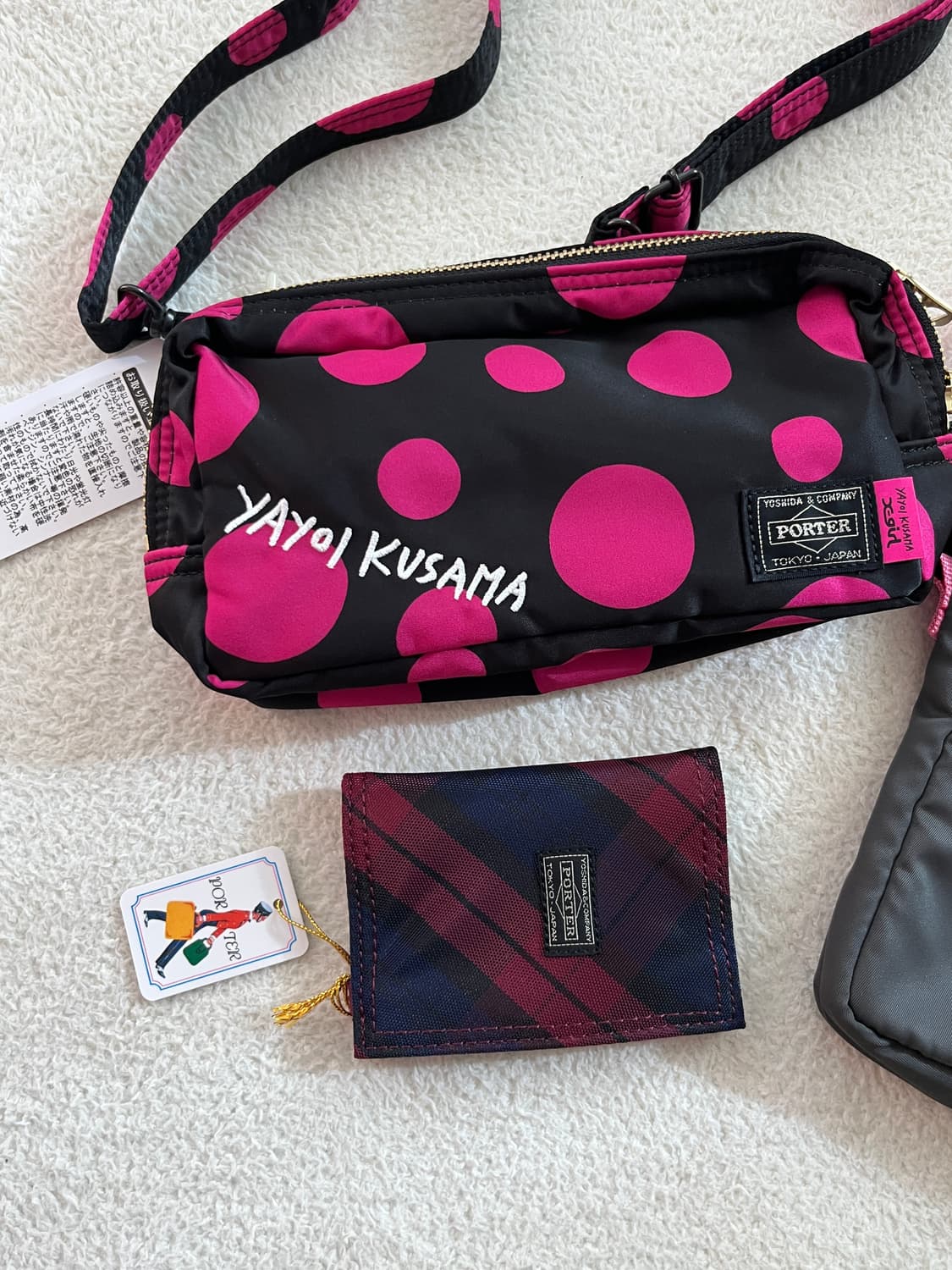 포터 스트랩 카드지갑 버건디 상품이미지9