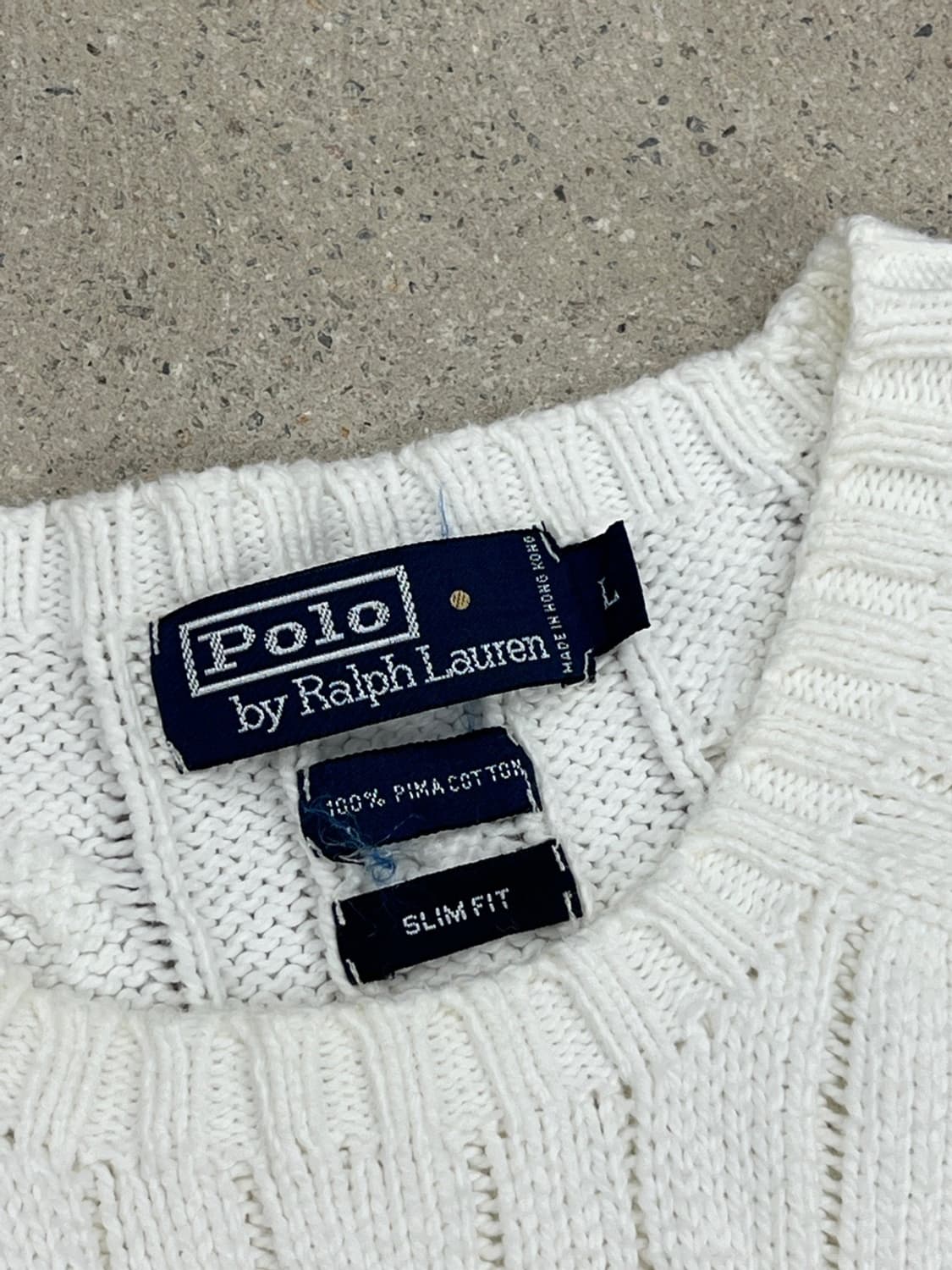 폴로 랄프로렌 화이트 래글런 케이블 니트 상품이미지7