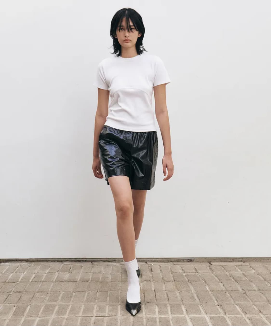 인사일런스 우먼 워시드 립 티셔츠 WHITE 상품이미지3