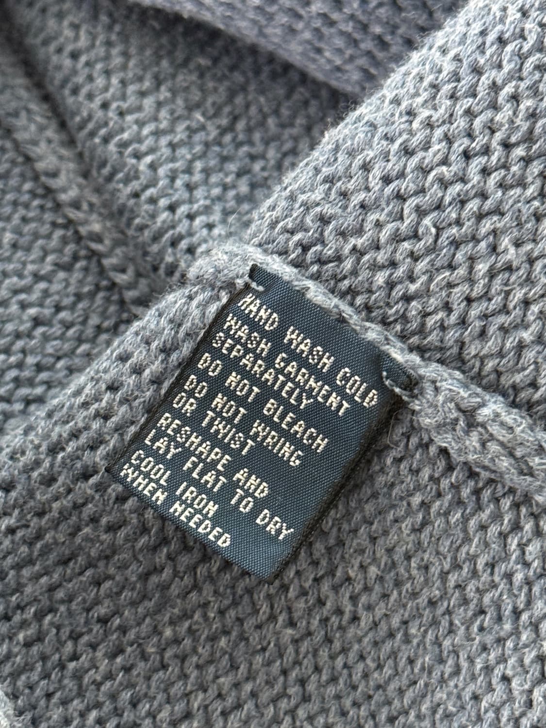 폴로 랄프로렌 00‘s 루즈핏 해비 코튼 빈티지 블루 니트 상품이미지6