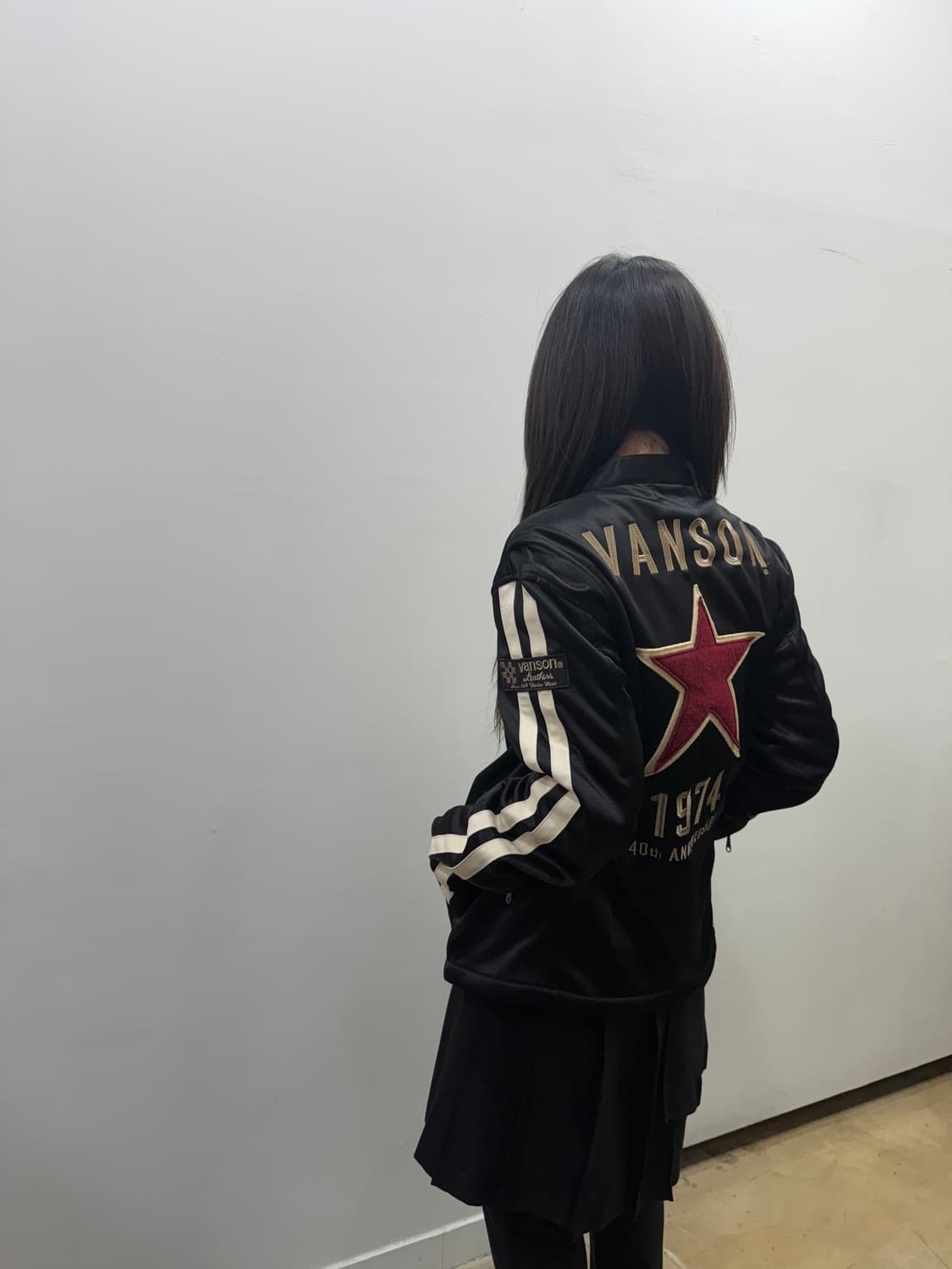 밴슨 로고 디테일 바이커 자켓 상품이미지7