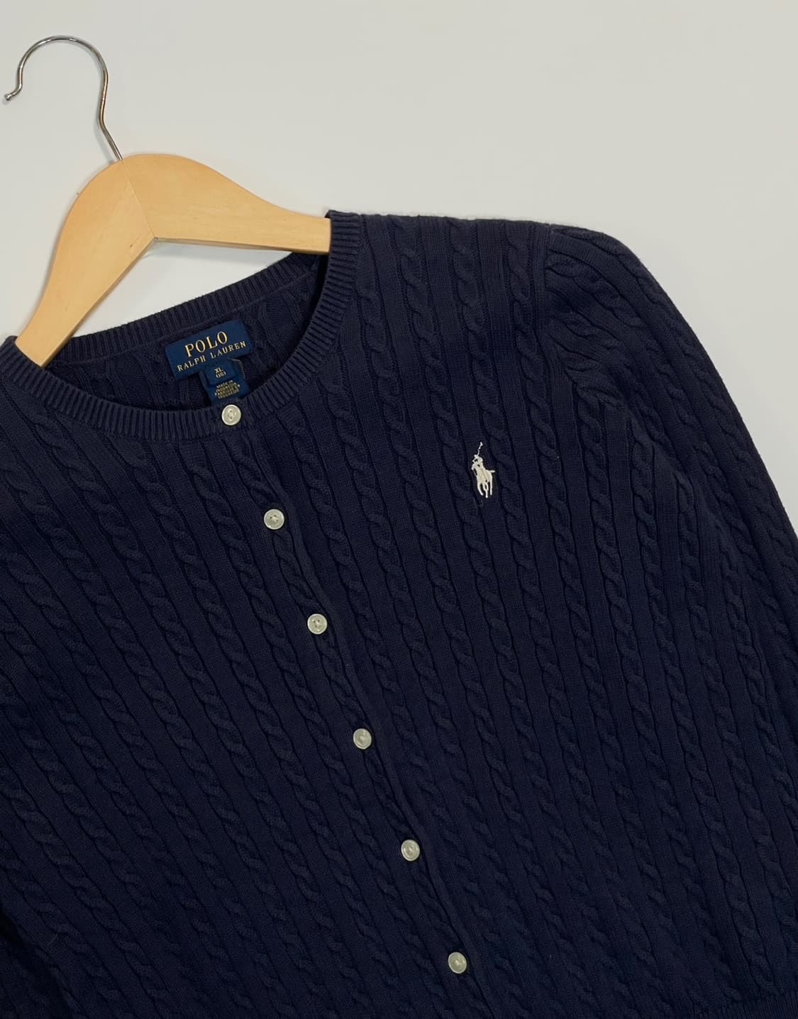 폴로 꽈배기 니트 가디건
 상품이미지5