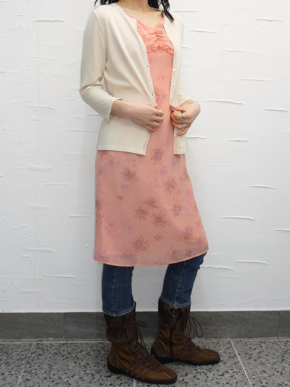 Ivory lined cardigan 상품이미지3