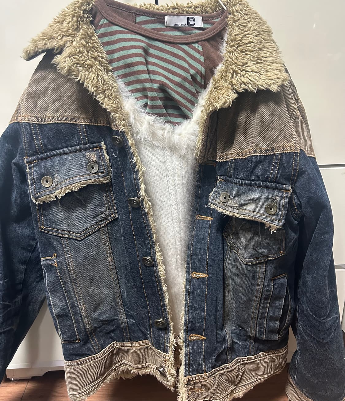 미라이클립 퍼자켓 빈티지 코디 세트 상품이미지2