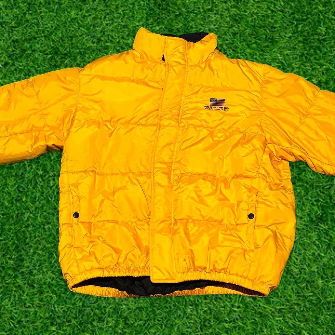 00s 폴로 진스 컴퍼니 트렉텍 다운 패딩 자켓 옐로우 상품이미지1