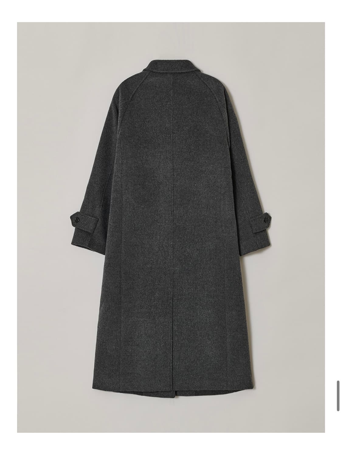 [S] 파사드패턴 캐시미어 발마칸 코트 차콜 상품이미지3