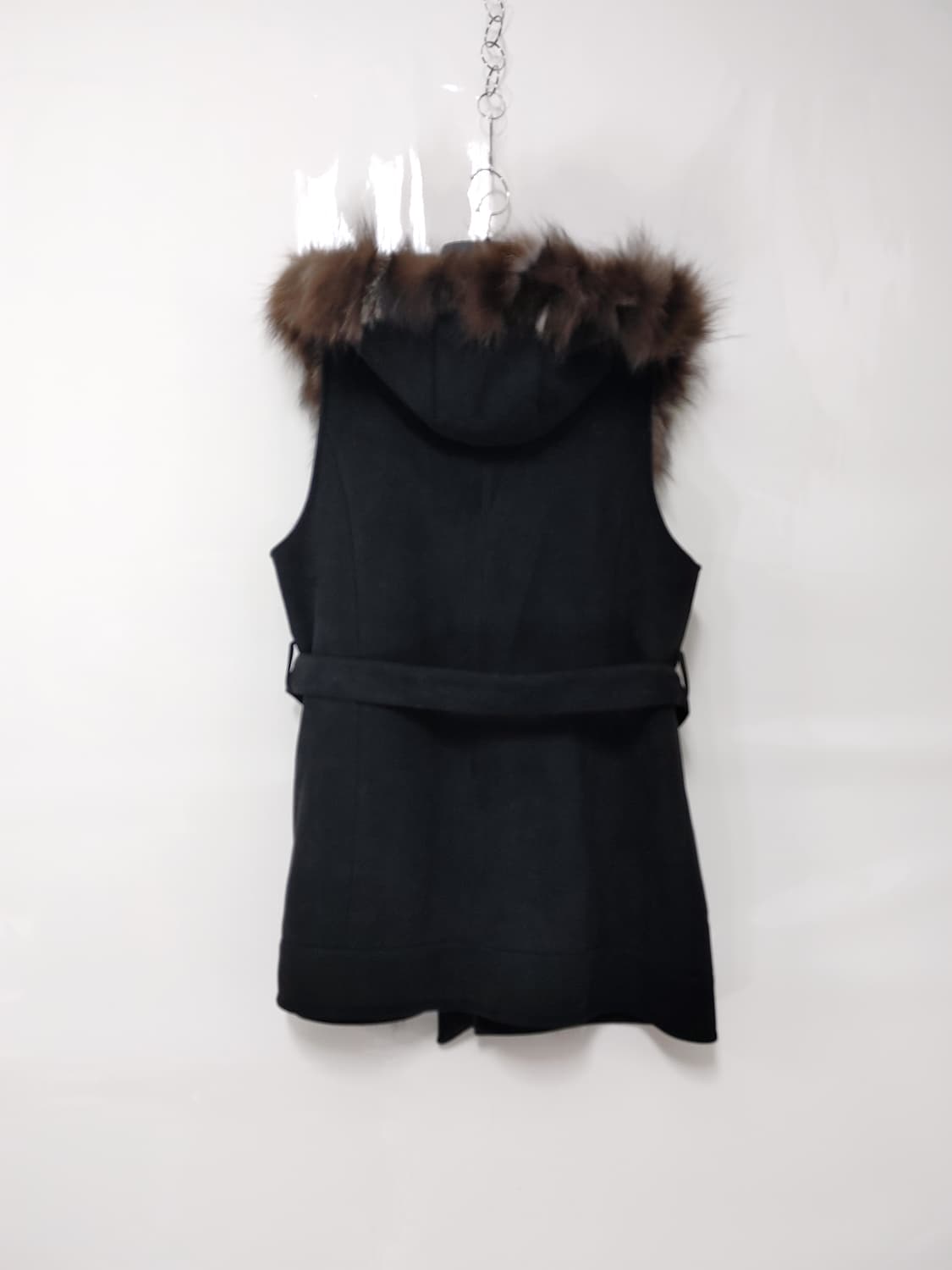 ZIO SONGZIO 송지오 여우털배색 무스탕 후드롱베스트 상품이미지2