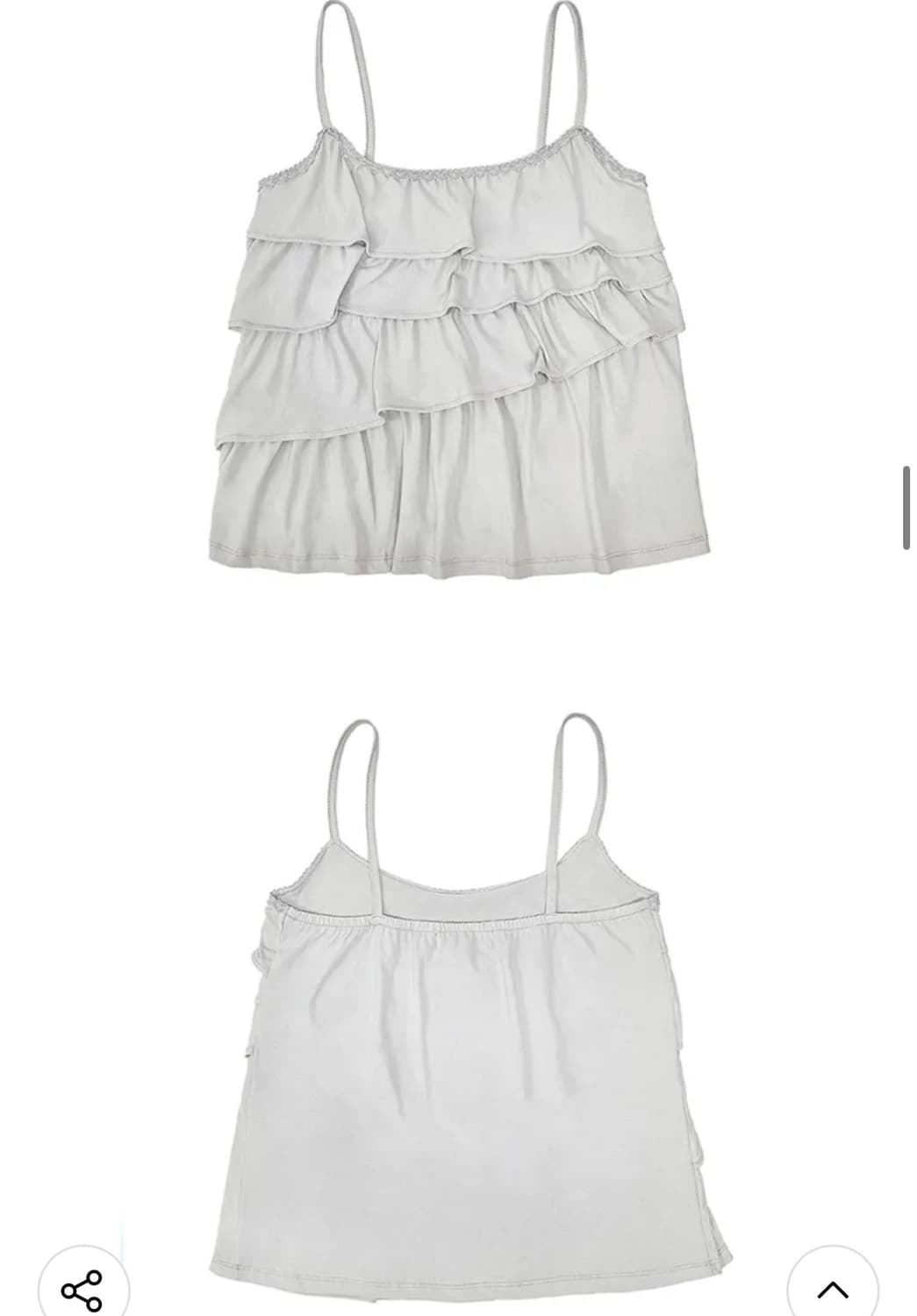 익스파이어드걸 슬리브리스 Unbalanced Frill Cami Mist 상품이미지3