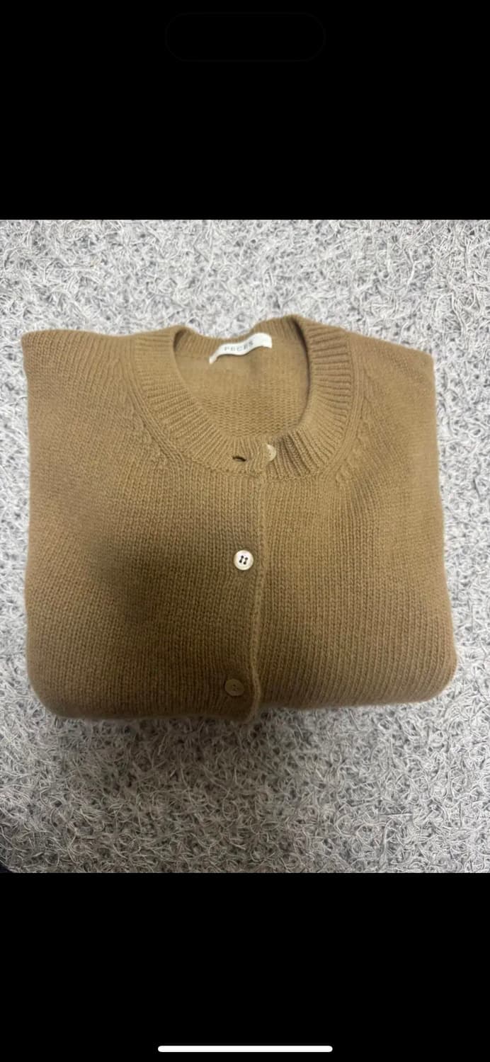 peces 페세스 울 포켓 가디건 카멜 상품이미지6