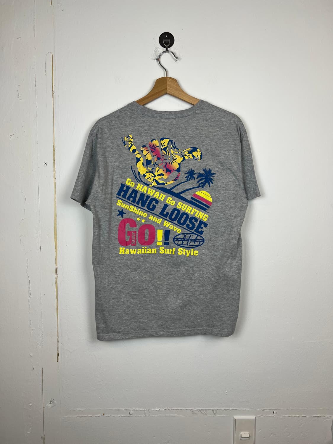 JPN Hang Loose 회색 프린팅 티셔츠 M 상품이미지2