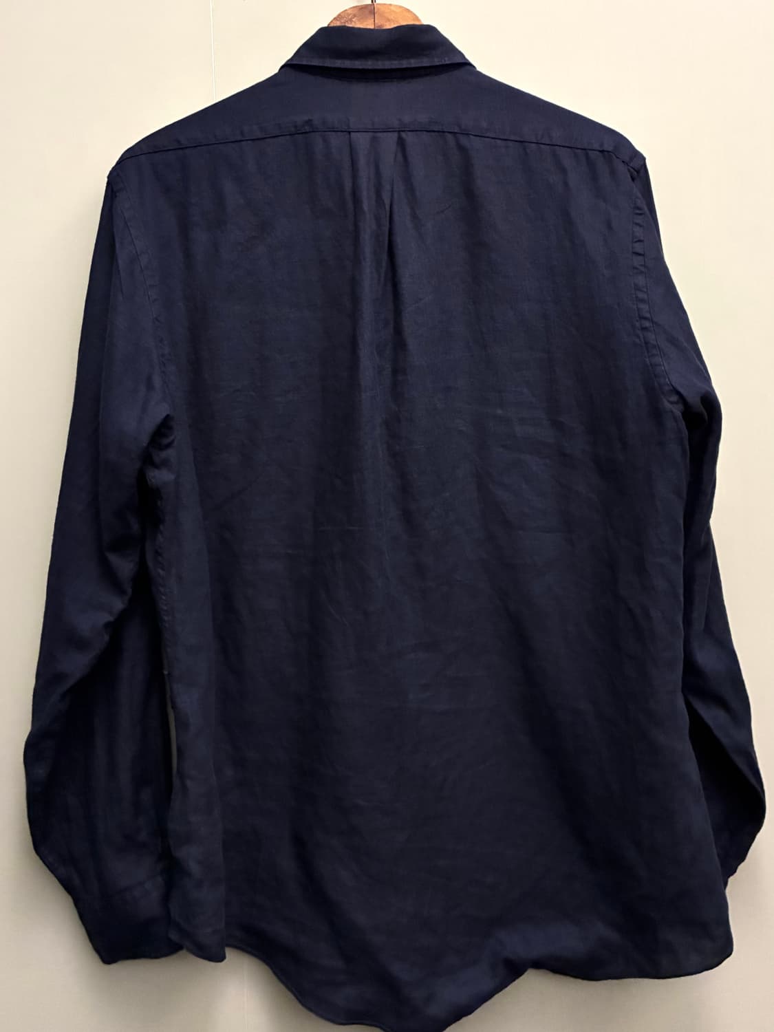 (M/100)브룩스브라더스 리젠트 네이비 버튼다운 포켓 리넨셔츠 상품이미지8