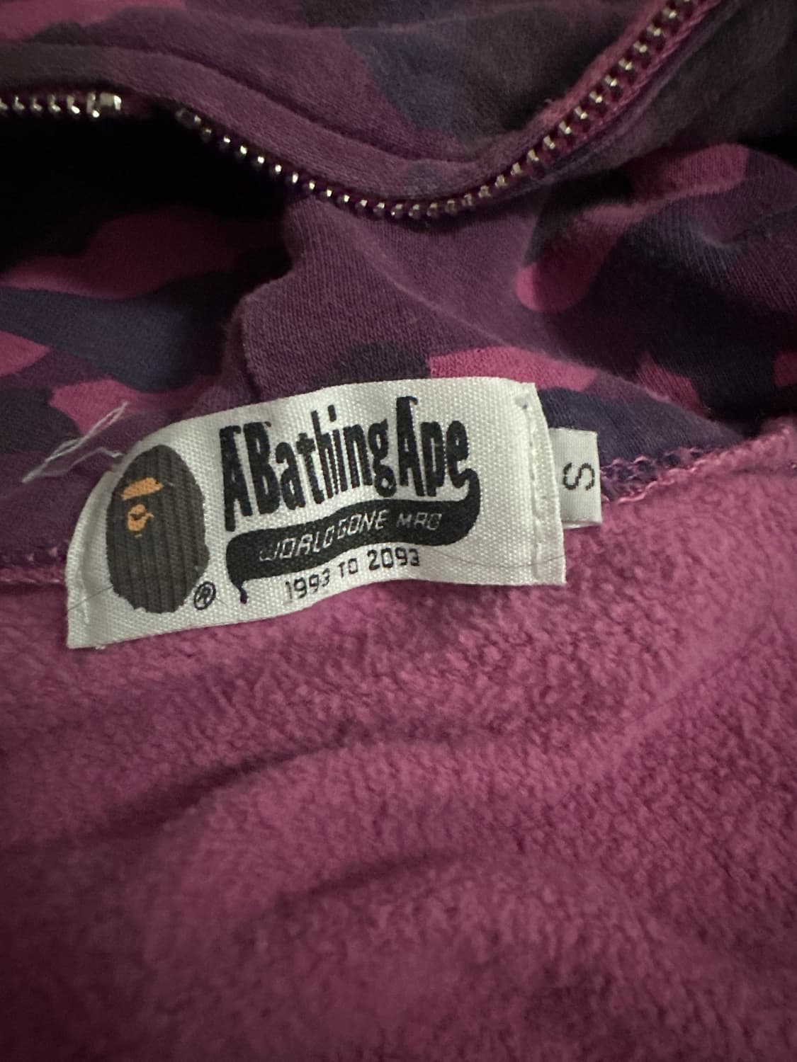 베이프 카모 샤크 후드집업 퍼플 S 상품이미지2