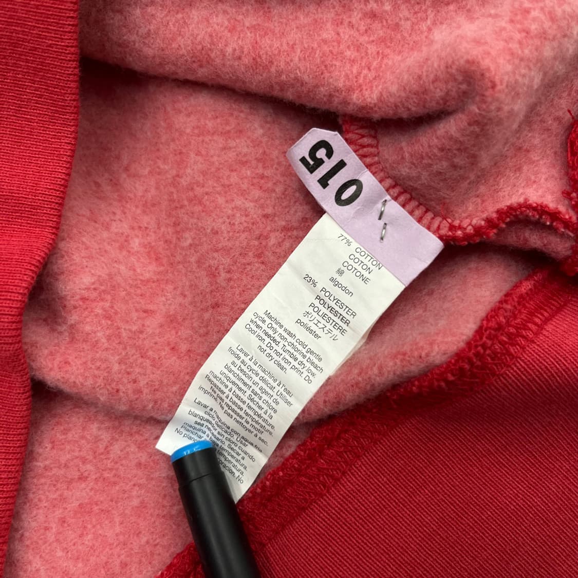  갭 입체로고 레드 후드 M 상품이미지6