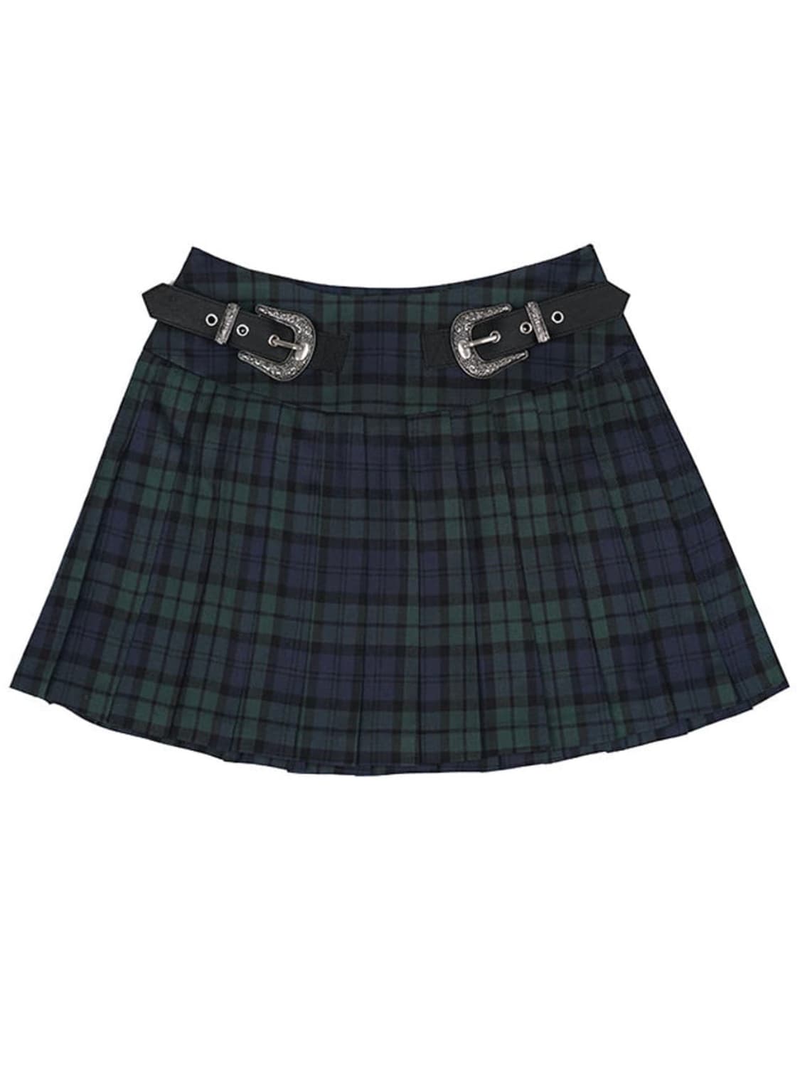 데어드 Belted Check Pleats Skirt 상품이미지1