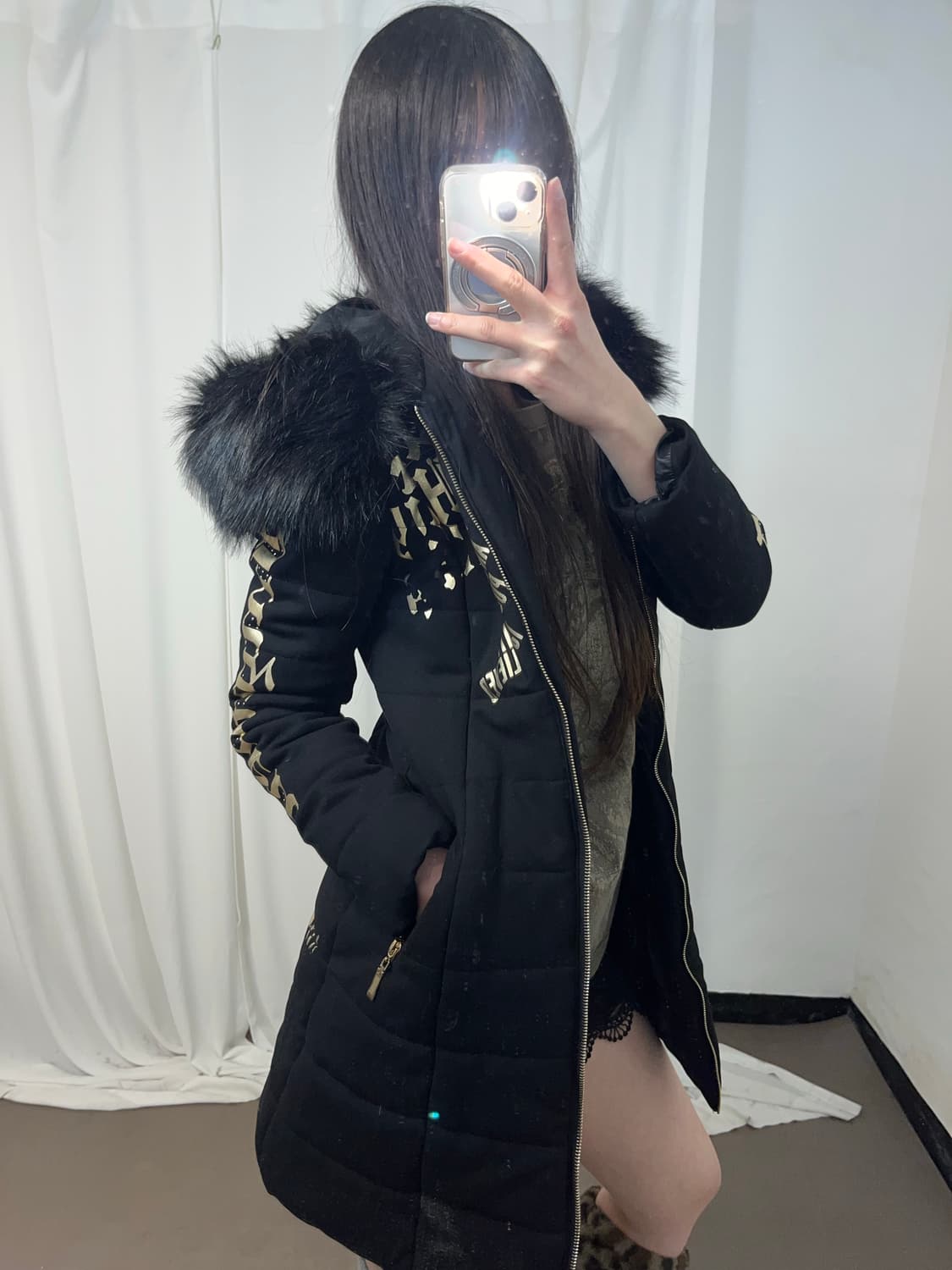 P2K 울프죠 프린팅 패딩 상품이미지6