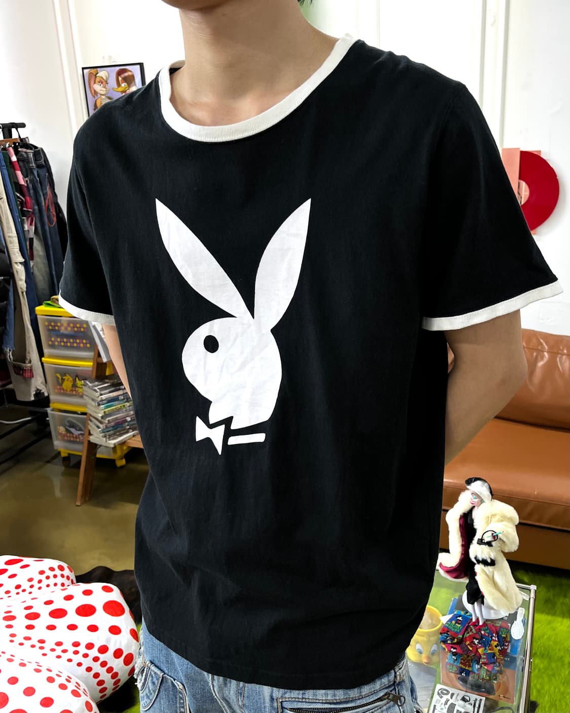 Playboy Vintage Big Logo Ringer T-Shirt 상품이미지2