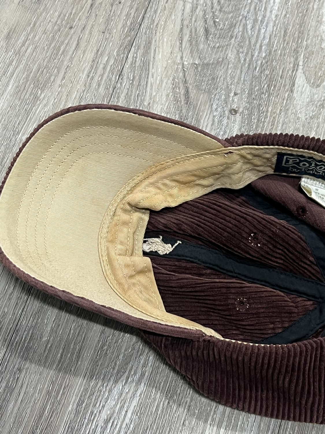 00's Polo Ralph Lauren 브라운 코듀로이 볼캡 상품이미지6