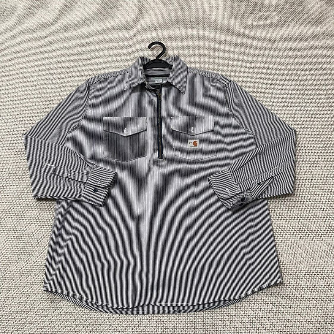 칼하트 스트라이프 반집업 셔츠 6382 상품이미지1