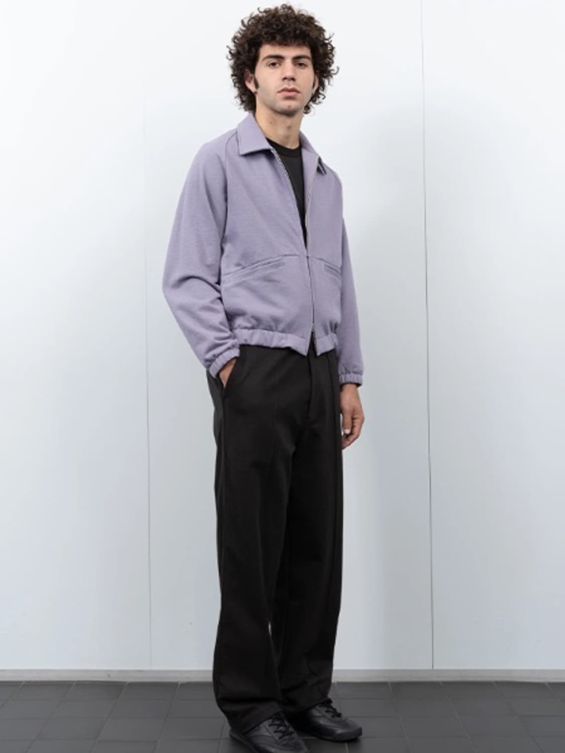 [L] LADY WHITE CO. 텍스쳐드 코치 자켓 라일락 그레이 상품이미지1