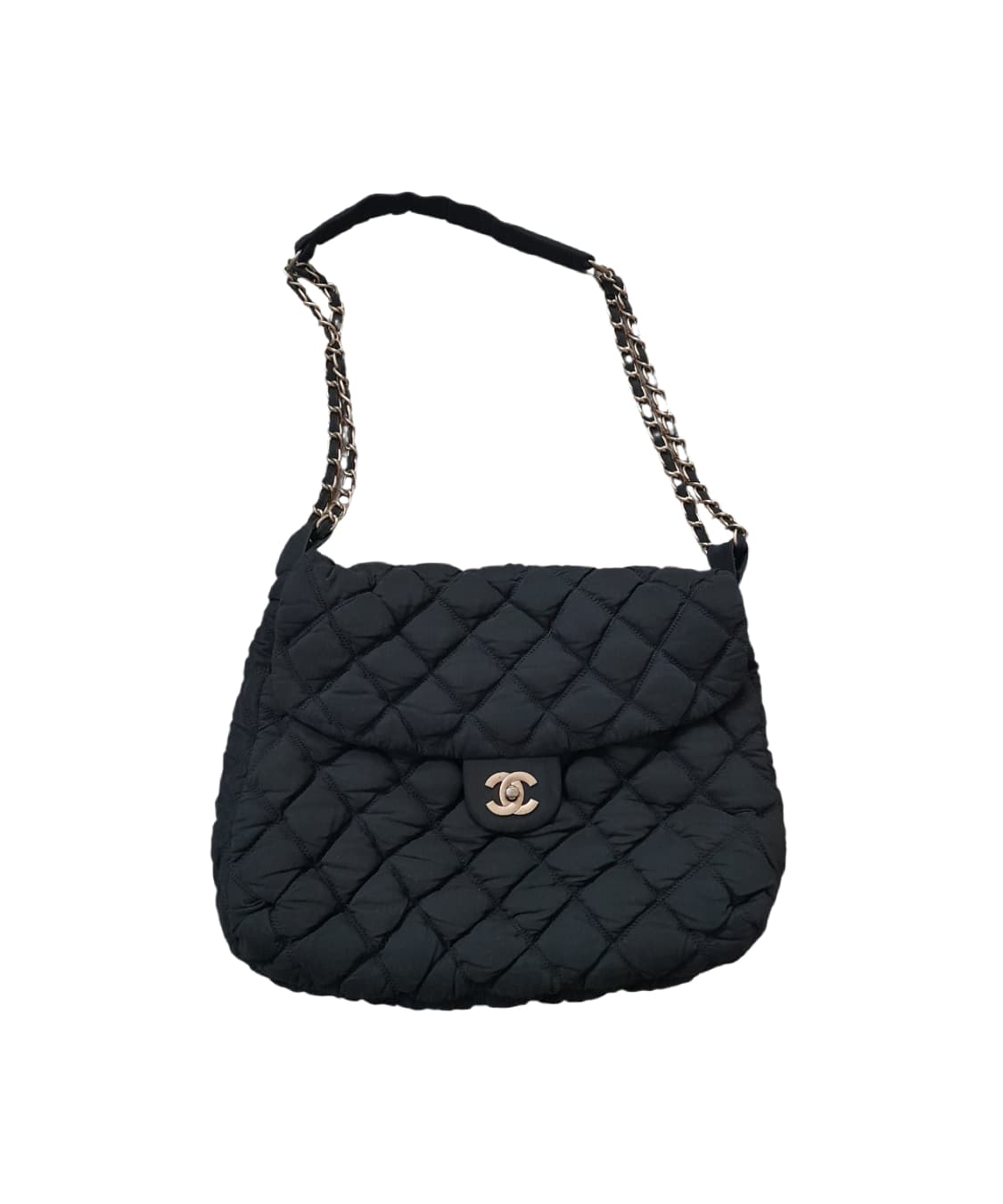 샤넬 빈티지 퀼팅 패브릭 버블 체인 숄더백 상품이미지1