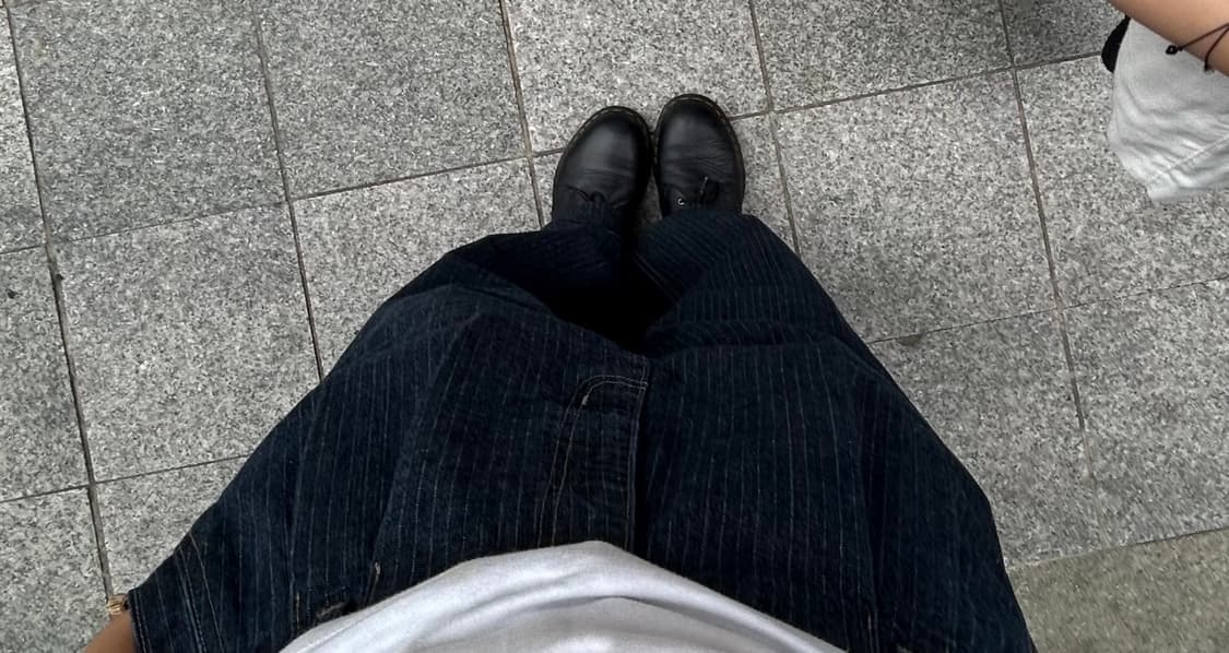 YESEYESEE Two Tucked Ripstop Denim Pants 상품이미지4