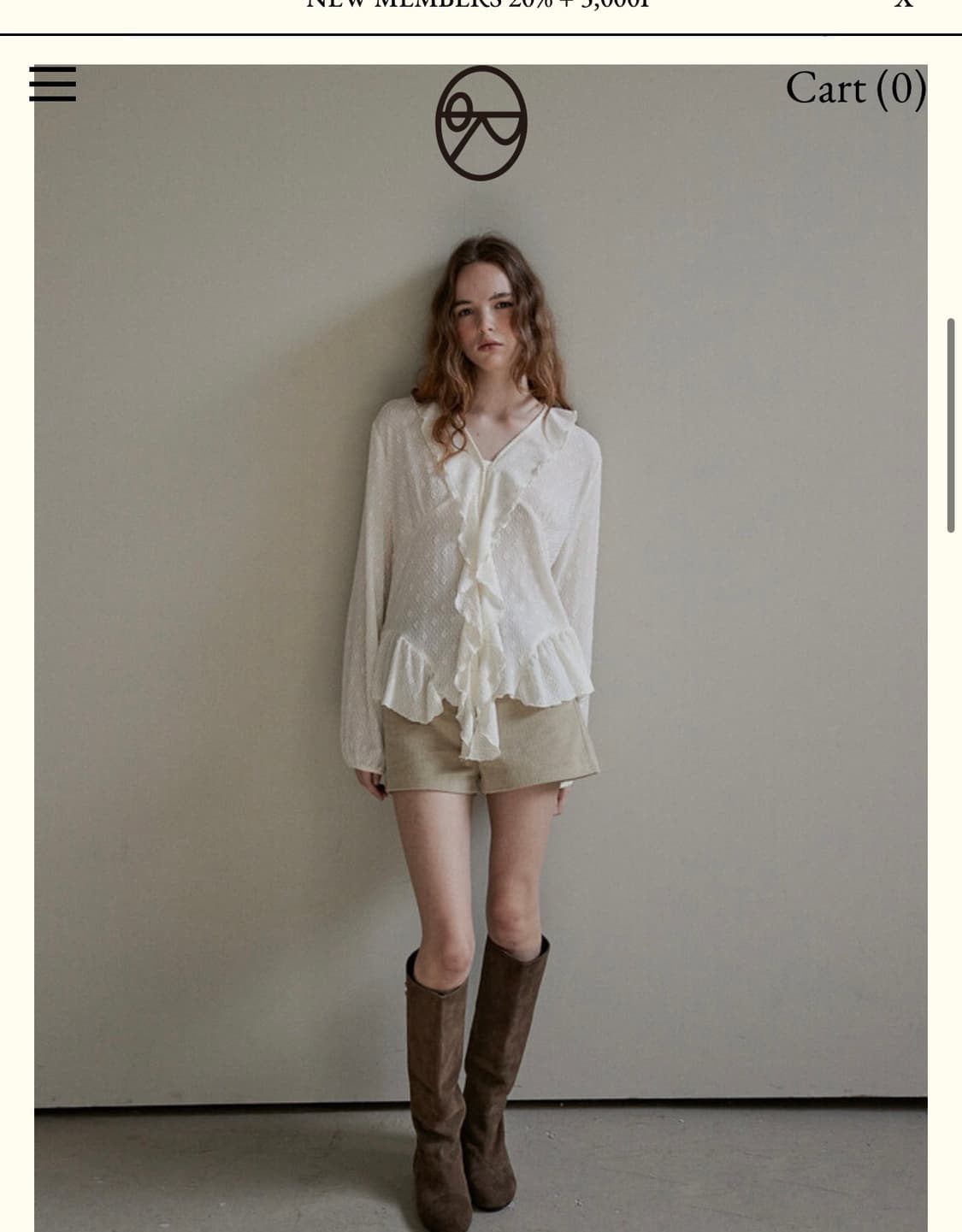 Ouro 아우로 FLORAL JERSEY BLOUSE 상품이미지1