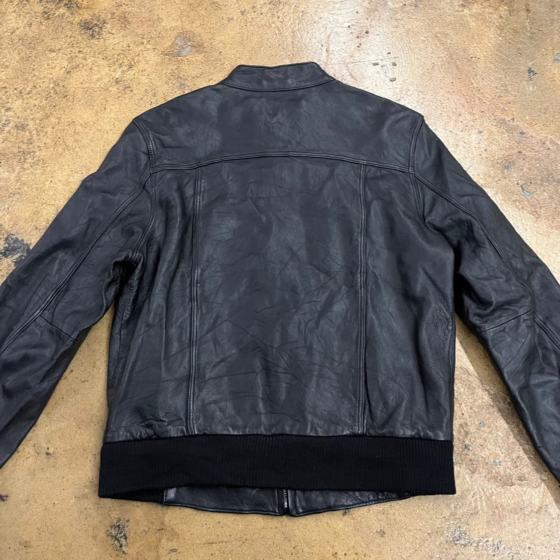 [정품/L,95] 리바이스 블랙 램스킨 봄버 자켓 b17 상품이미지4