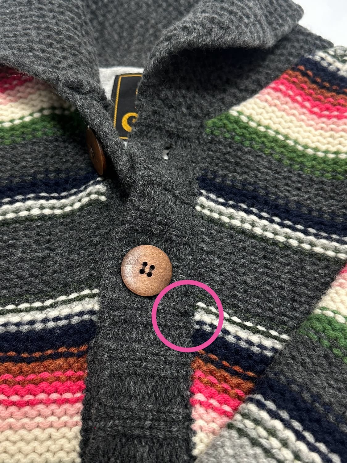 Go Slow Caravan 모 숄카라 니트 가디건 일본빈티지 상품이미지4