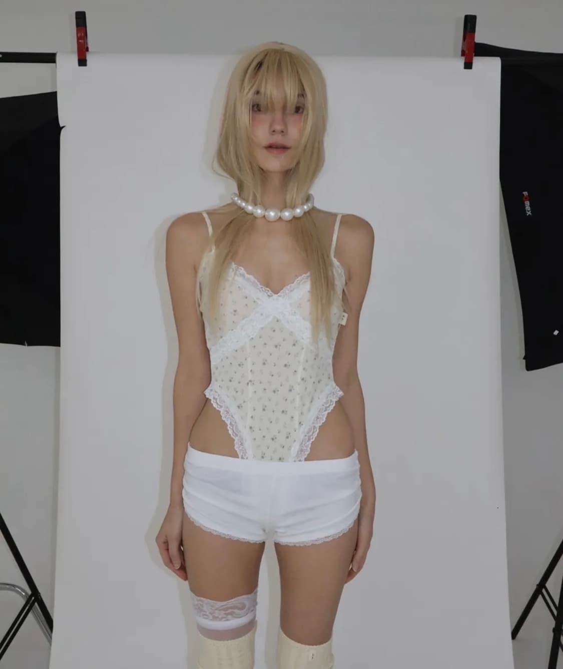 비엔프롬 플라워 바디수트 아이보리 상품이미지1