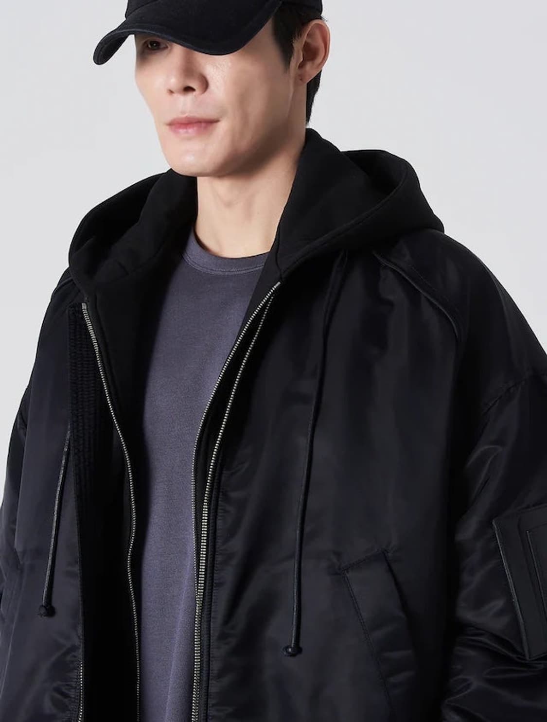 준지 후드 마원 MA-1 블랙 상품이미지5