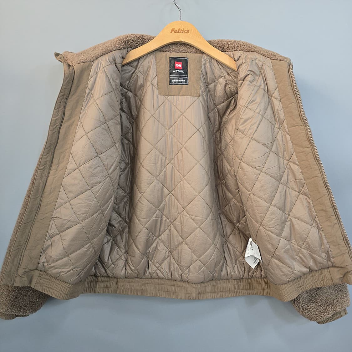 CNN 어패럴 플리스 집업 자켓 베이지 90 상품이미지6