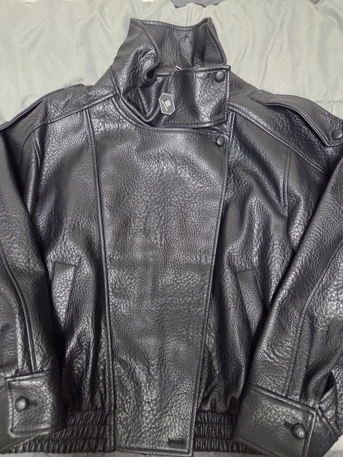 자라 포우 레더 자켓 블랙 상품이미지1