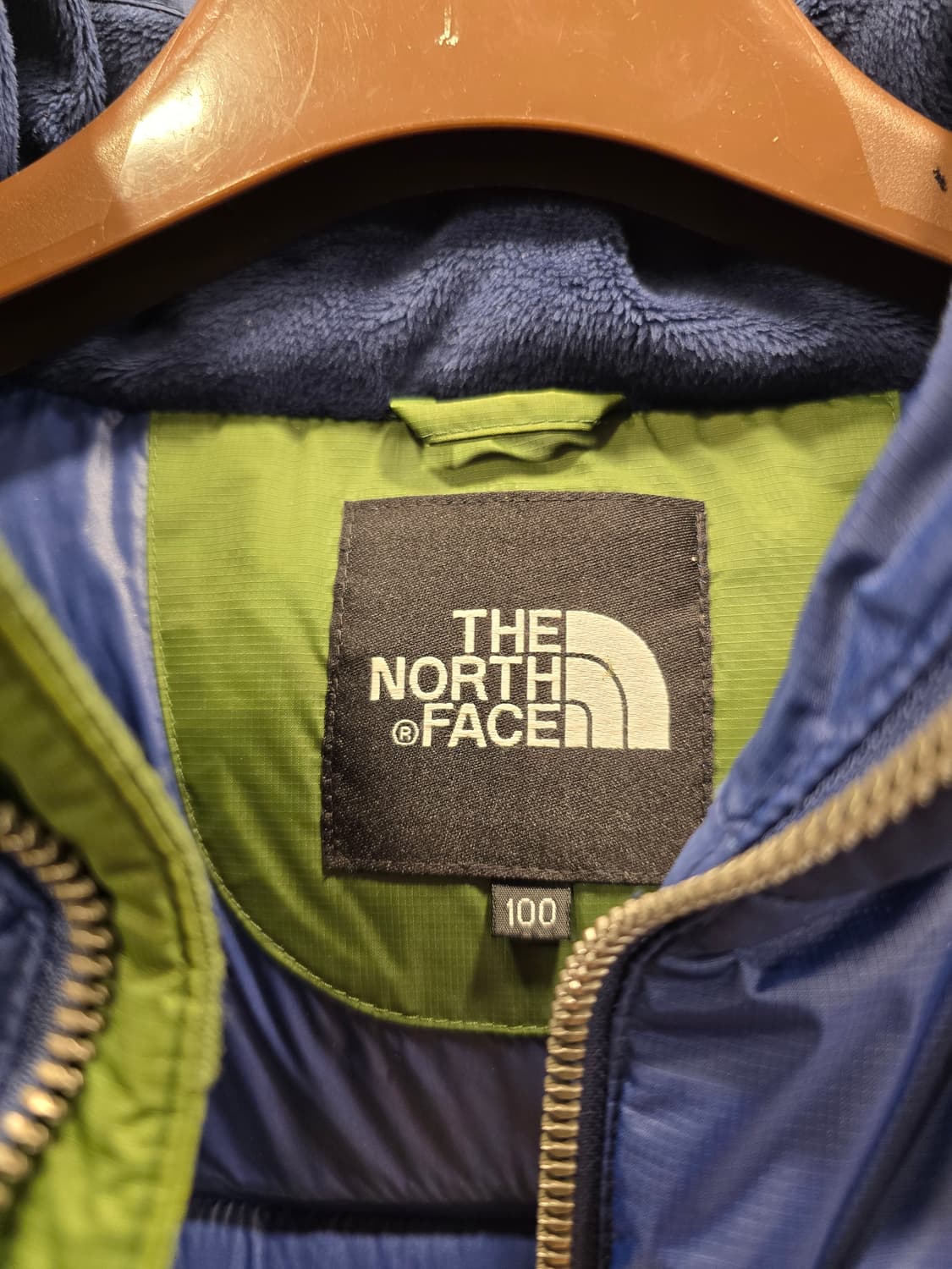 노스페이스 남여공용 구스다운 패딩 블루/그린 95~100 상품이미지8