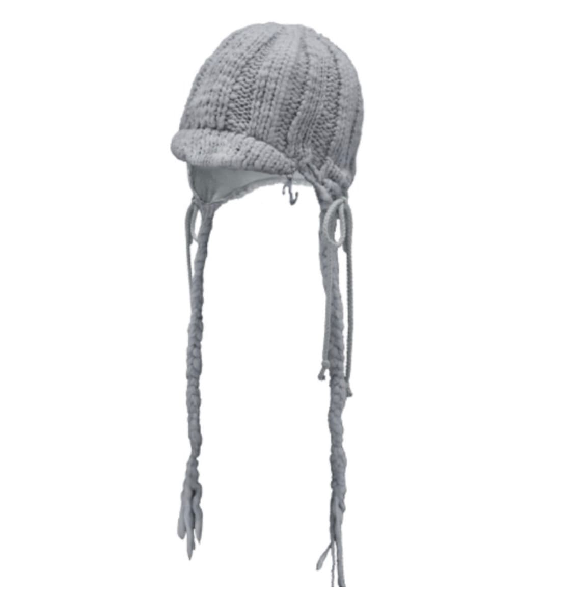 오호스 브레이디드 이어플랩 그레이 새상품 상품이미지1