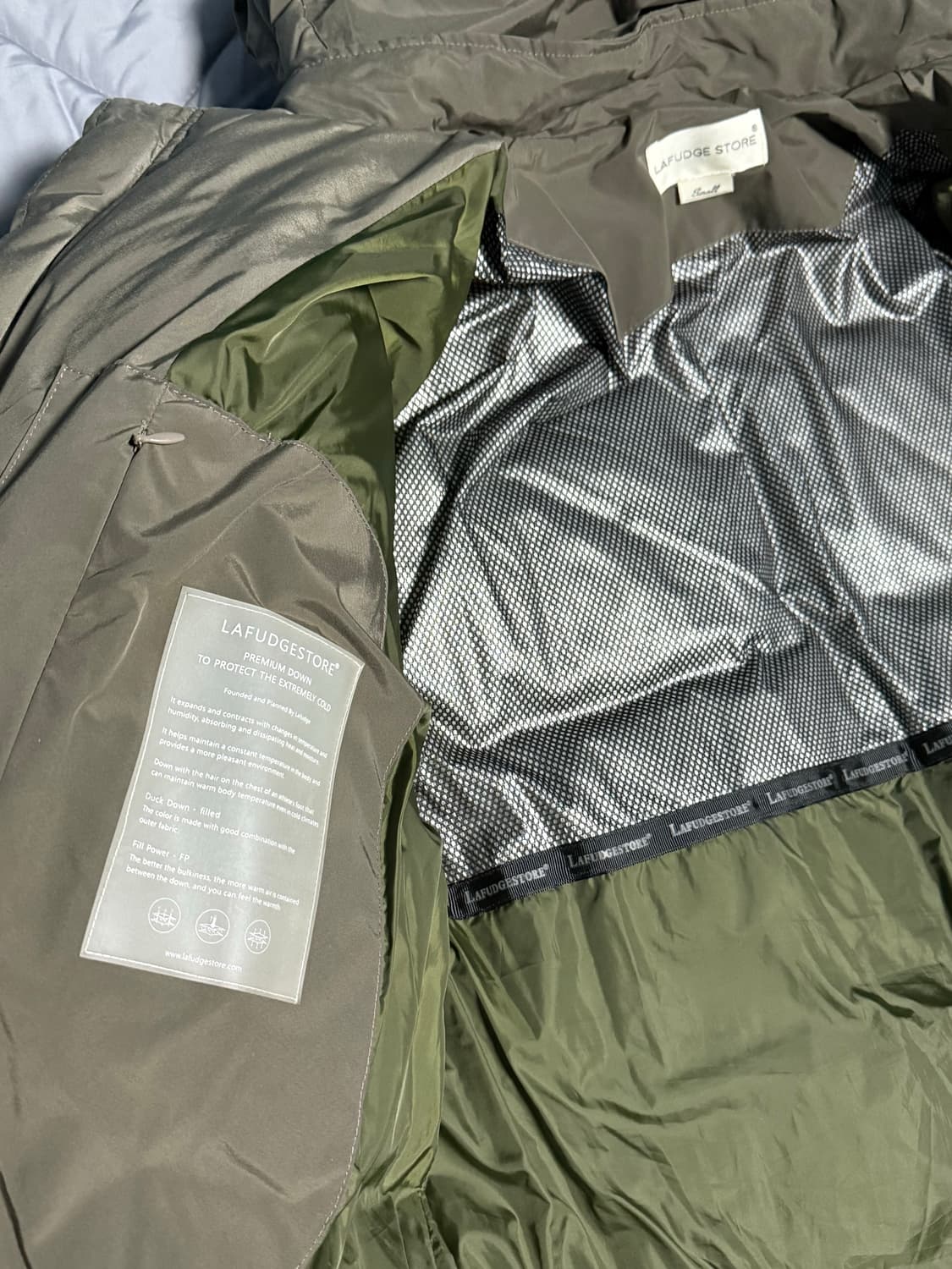 라퍼지스토어 덕다운 아르틱 후드 패딩 카키 S 상품이미지3