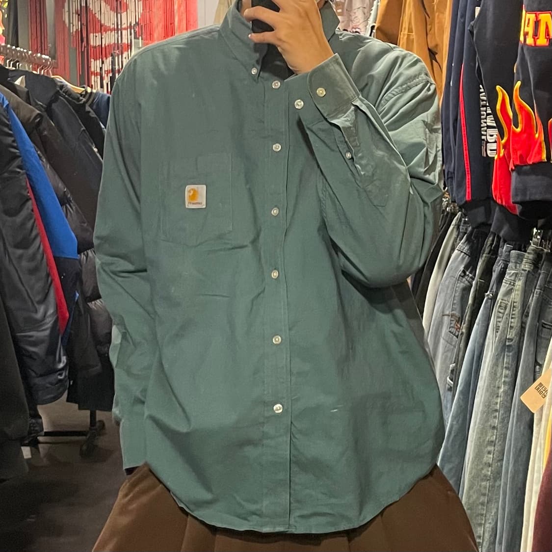[IM] carhartt 칼하트 녹차 긴팔셔츠 상품이미지1