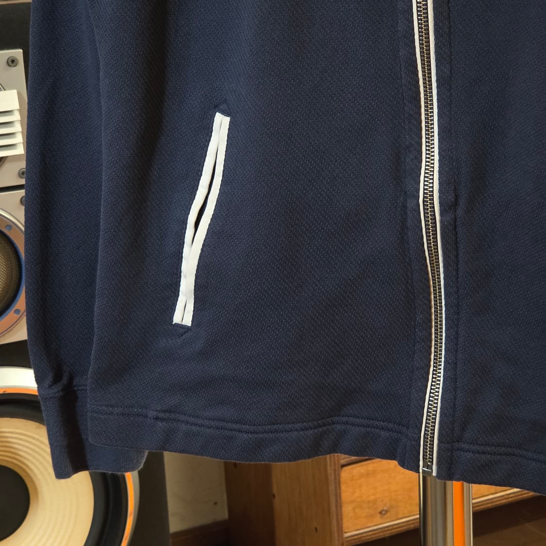 JPN 타케오 키쿠치 네이비 카라 와플 집업 상품이미지3