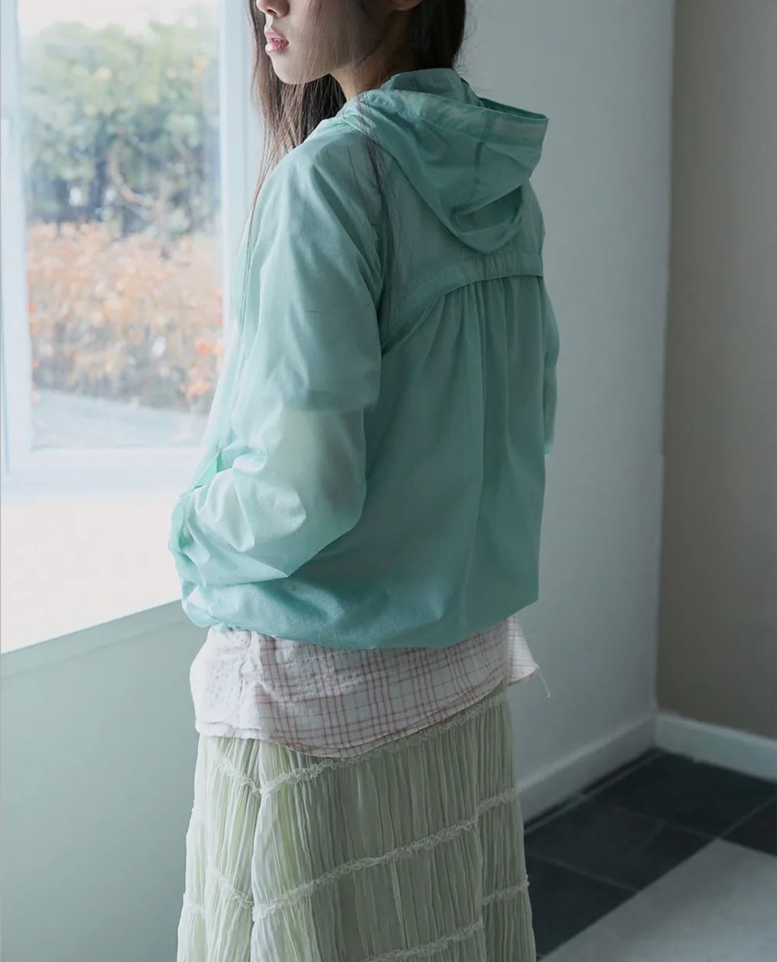 더뮤지엄비지터 치마 CHIFFON DOT LAYERED SKIRT 상품이미지2