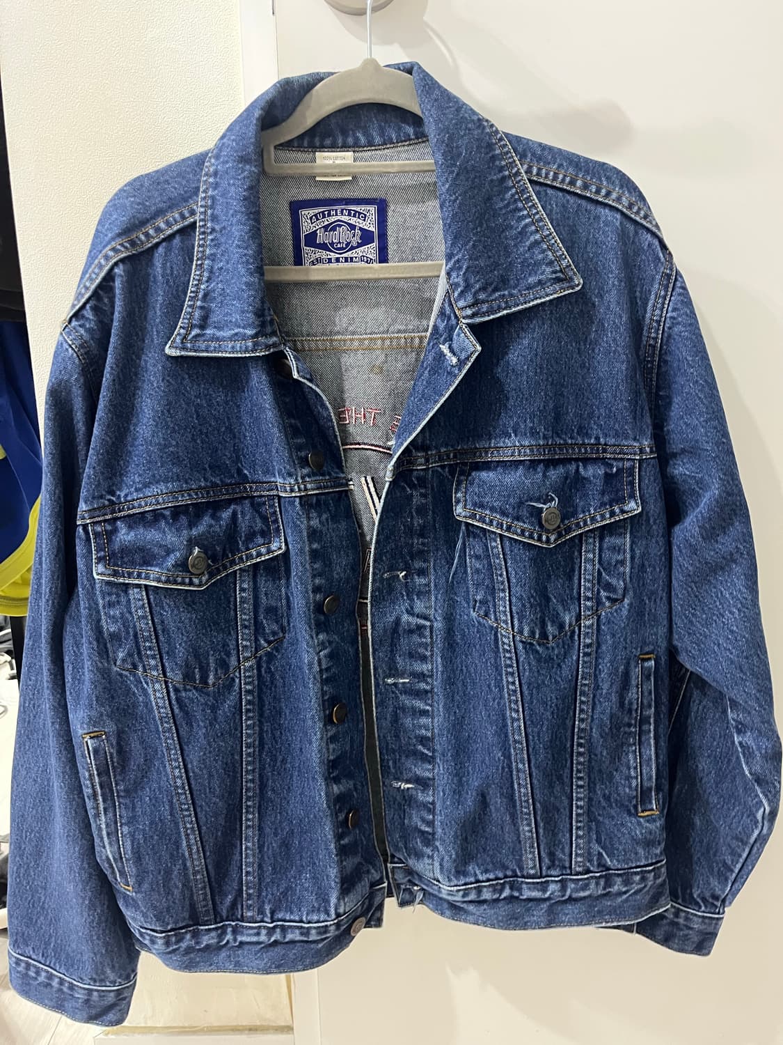 [95-100] 하드락 카페 요코하마 데님청자켓 S 상품이미지5