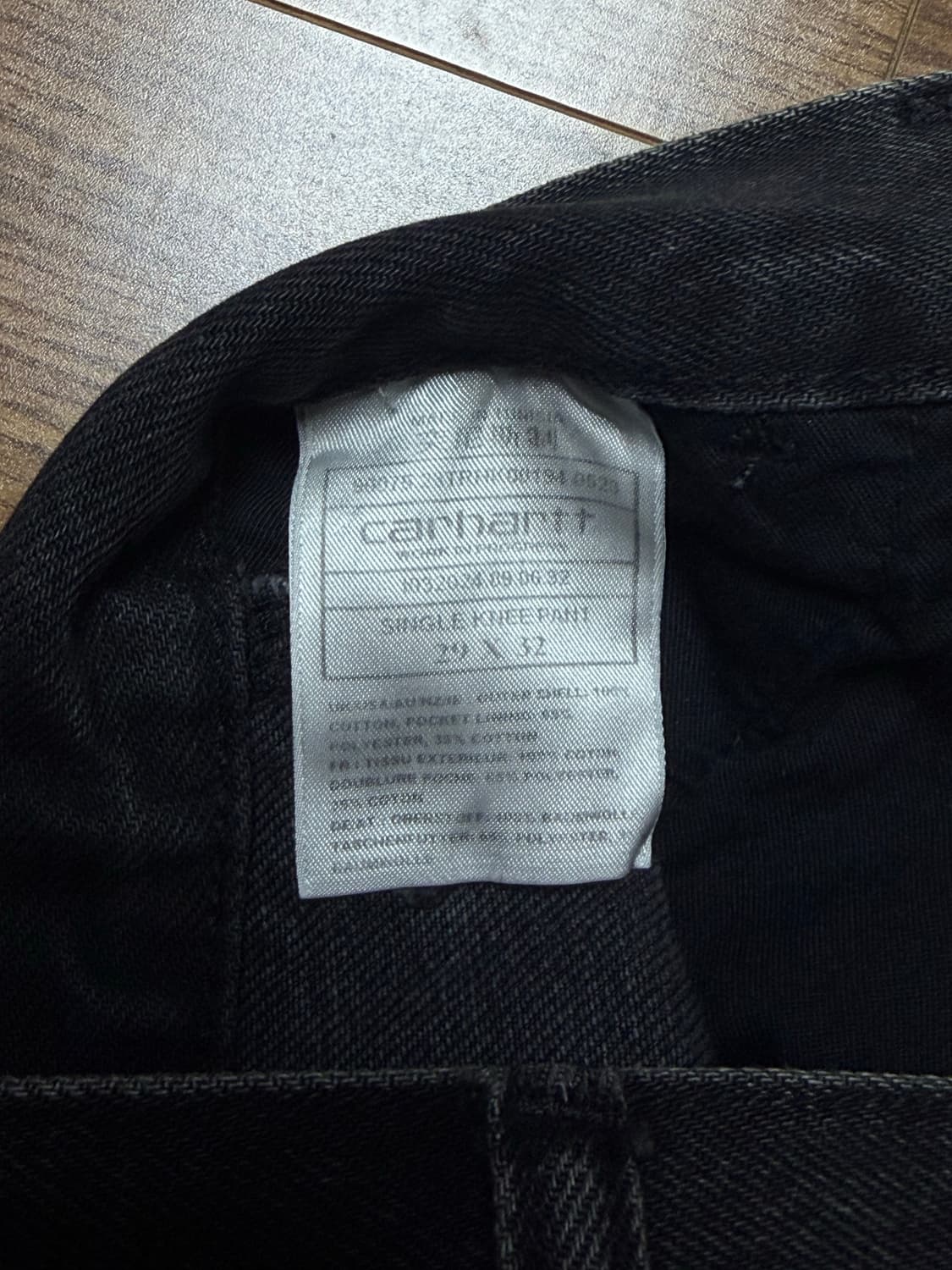 칼하트윕 싱글니 팬츠 스미스 블랙 29 상품이미지5