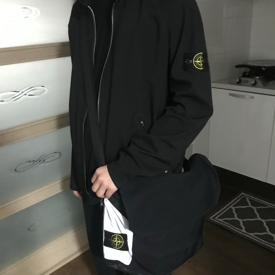 스톤 아일랜드 와펜 소트쉘 집업 자켓 XL 상품이미지7