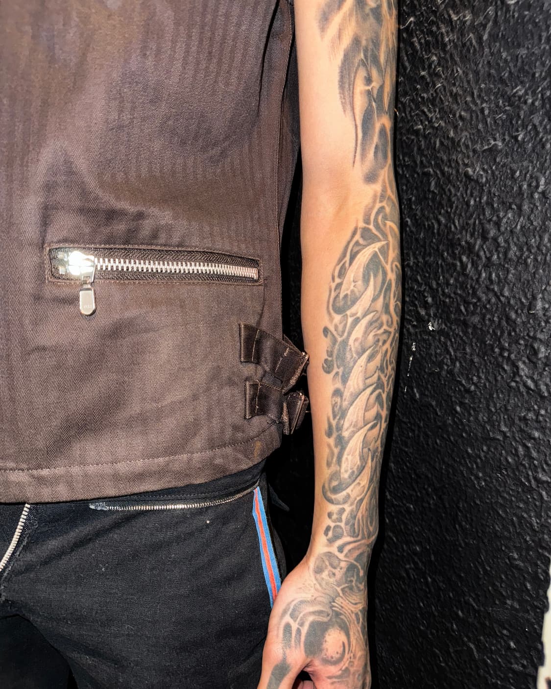 Vintage – Brown Rider Zip Vest 상품이미지3