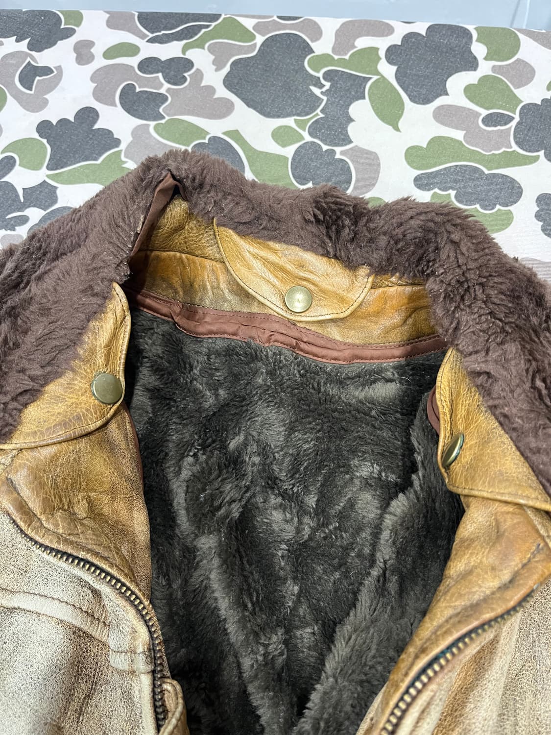 Made in JAPAN G1 소가죽 플라이트 봄버자켓 상품이미지8