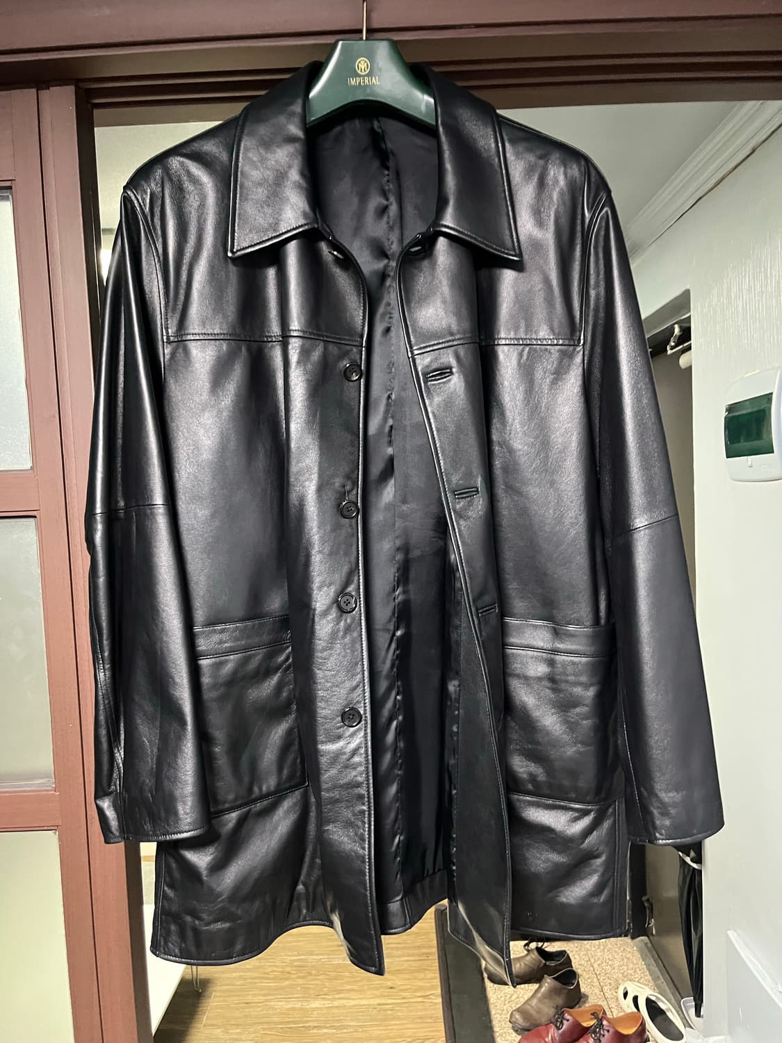 브라운야드 레더 카코트 3사이즈 상품이미지1